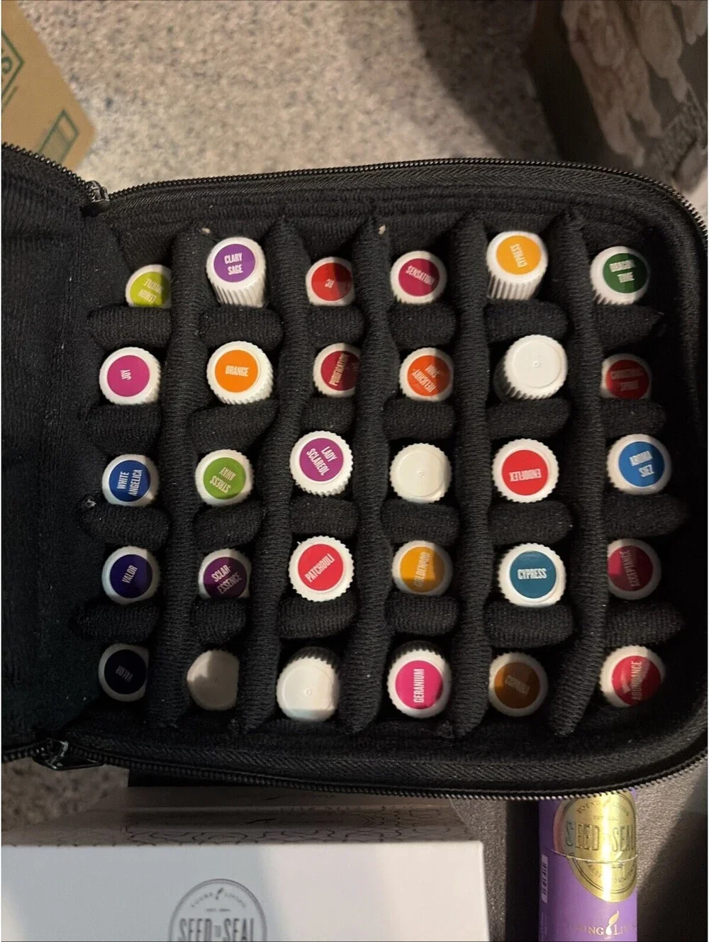 Lot Of Young Living Essential Oils Bottles w/ Cases Some New / Used - Lot Of 60